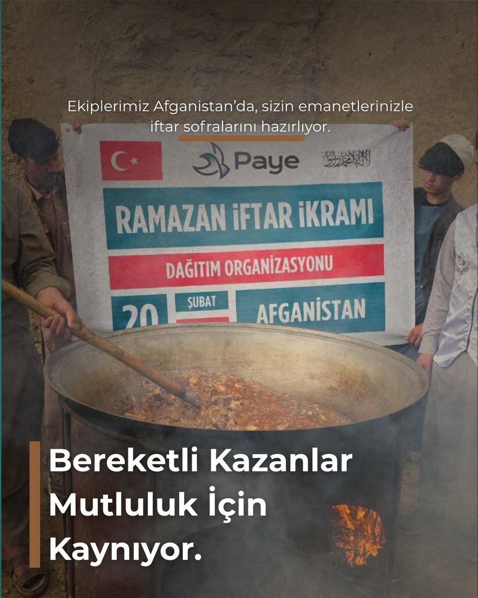 payeiyd's tweet photo. Sizlerin desteğiyle kurduğumuz bu dev kardeşlik sofraları, sadece bir iftar ikramı değil; mesafeleri yok eden samimi bir gönül köprüsüdür. Kalpten kopan her iyilik, bir gün mutlaka sahibine geri döner.

Paye İnsani Yardım Derneği
[ gaye paylaşmaktır ] https://t.co/zJWvBRxIbn