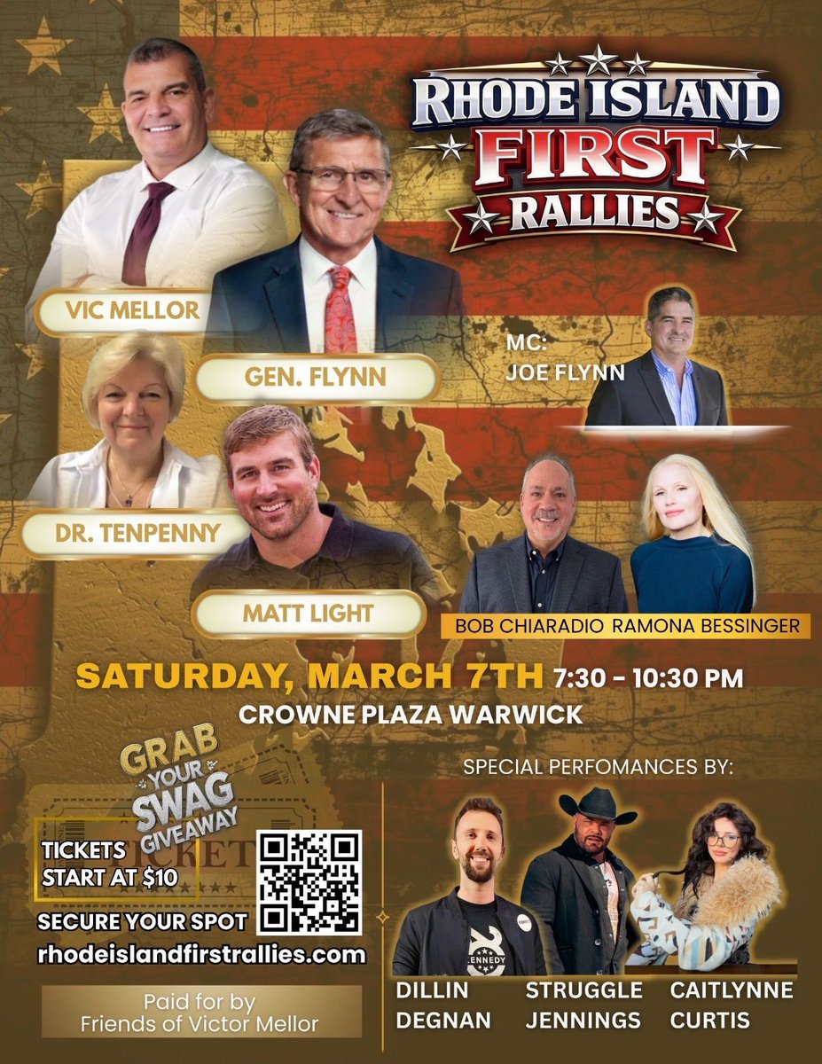 VicMellorForRI's tweet photo. IN 4 DAYS
@VicMellorForCongress
#RhodeIslandFirst https://t.co/ykc5Qod0mB