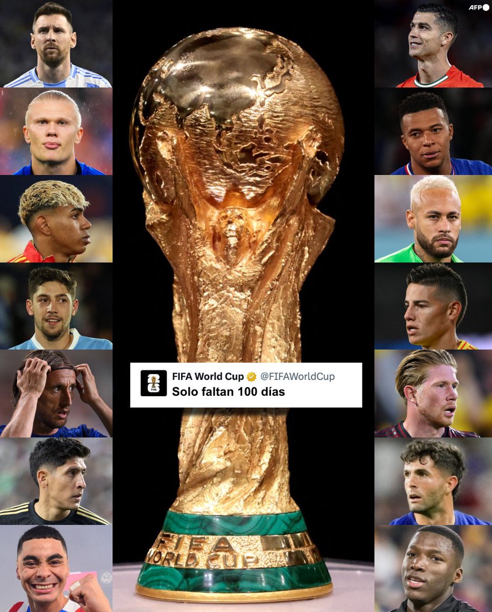 Señoras y señores, es de nuestro agrado informarles que solo faltan ¡¡100 DÍAS!! para que inicie la Copa del Mundo 2026. Sí, en poco más de 3 meses, el planeta entero volverá a paralizarse para disfrutar del torneo más importante que existe. 

Será mágico. 

Será épico. 

SERÁ