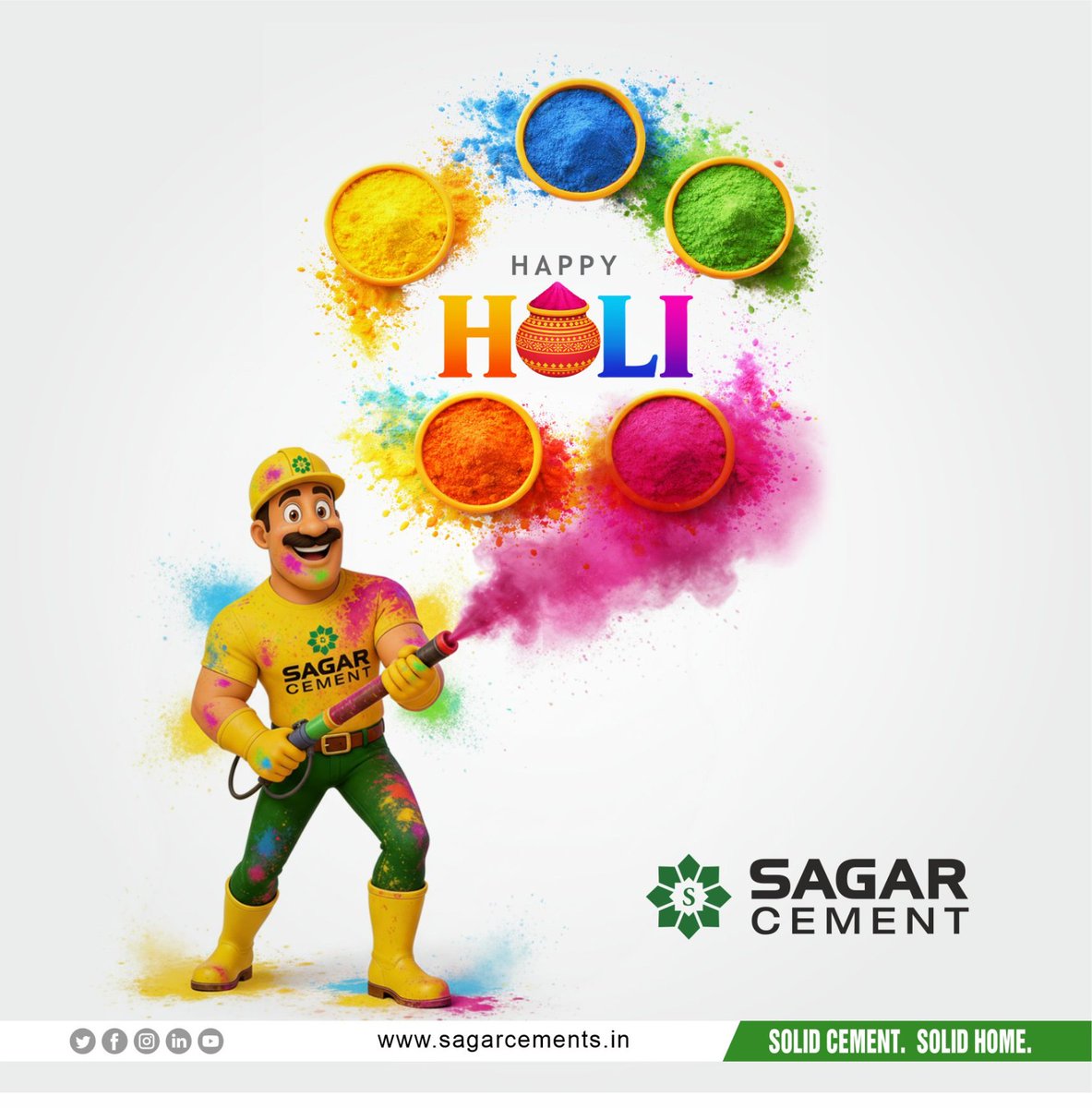 sagarcements's tweet photo. Brighter colors, stronger bonds! 🎨💪 Celebrate Holi with Sagar Cement – where every splash builds lasting joy. Wishing you a colorful, safe festival!

#HappyHoli #SagarCements #HoliCelebration #Holi2026 #ColorOfJoy #Festival #FestivalOfColors https://t.co/i6bolZEyMa