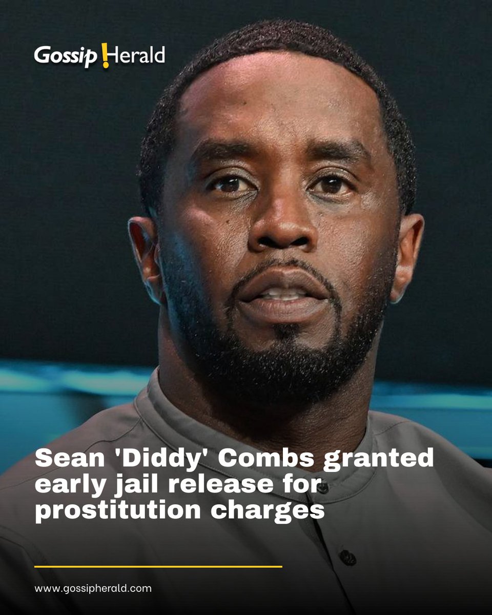 Gossip_Herald's tweet image. Hip-hop star Sean “Diddy” Combs will be released from prison sooner than initially planned, now scheduled for 25 April 2028 instead of 4 June 2028

Read More: gossipherald.com/news/49243

#SeanDiddyCombs #PrisonRelease #HipHopNews #GossipHerald