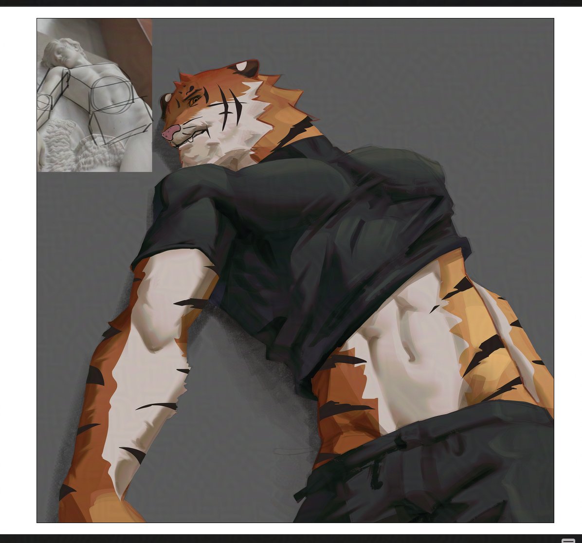 i dont remember if I ever shared this wip I did of tiger Nara last year.. but here she is hehe