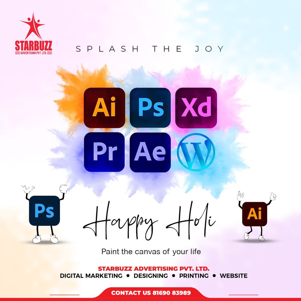 starbuzzads's tweet photo. Wishing you a Holi full of sweet moments, laughter, and endless fun! 🎉💖
#Holi2026 #HappyHoli #funfestival #coloursfestival #starbuzzadvertising #DigitalMarketing #advertisingagency https://t.co/vQExwpd0f4