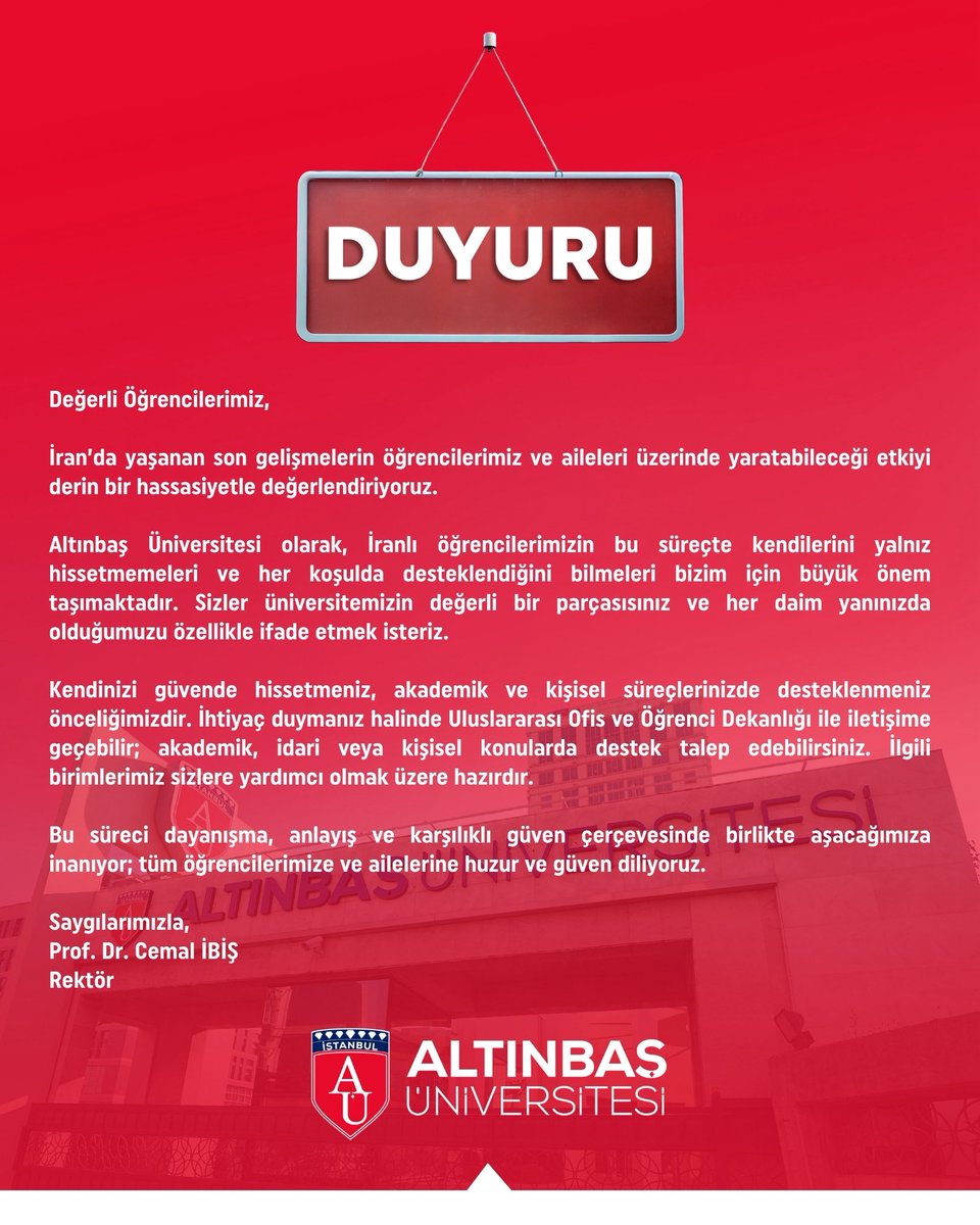 Altınbaş Üniversitesi tweet media