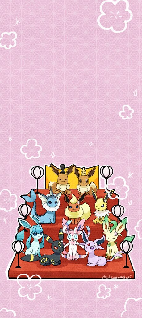 saki_pokeOekaki's tweet photo. 🌸おすわりブイズのひな祭り🌸 https://t.co/jzdQx6Ei90