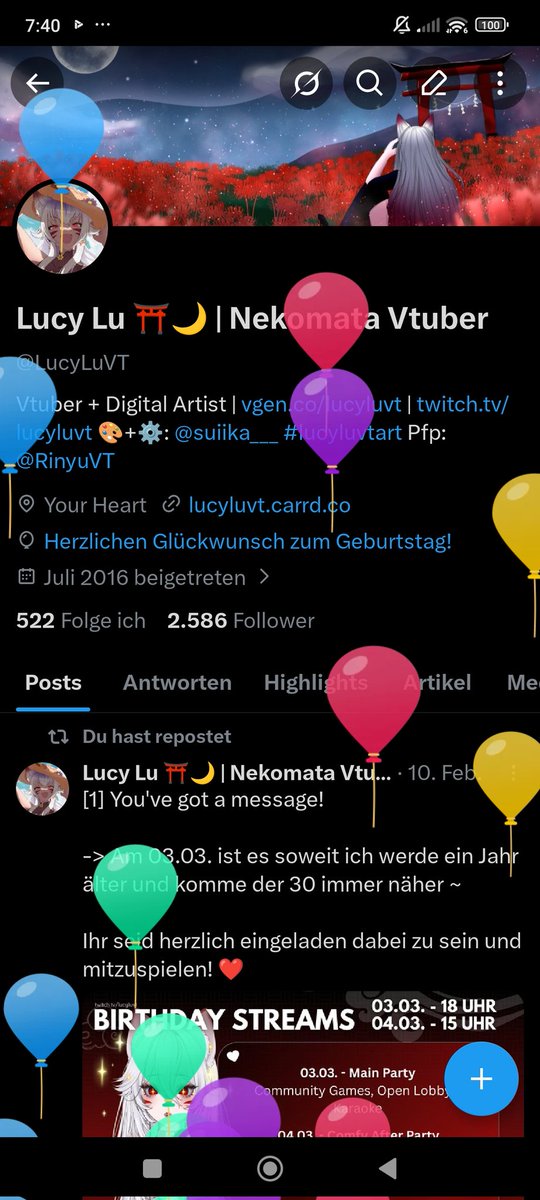 Lucy Lu ⛩️🌙 | Nekomata Vtuber tweet media