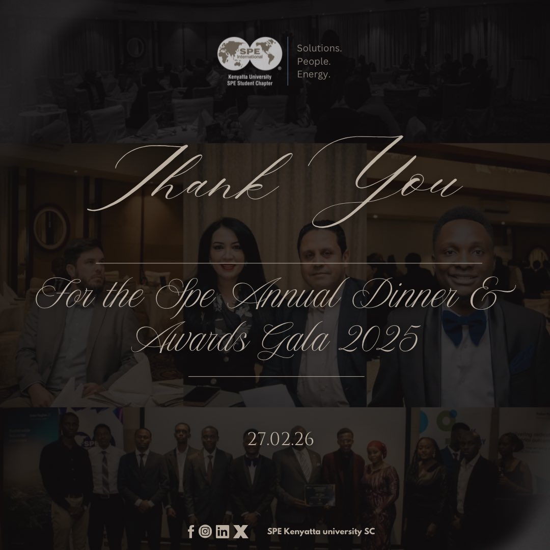 ✨ *Thank You for Making It Unforgettable* ✨

We sincerely thank everyone who attended the 2025 SPE Annual Dinner &amp; Awards Gala. Your presence, elegance, and energy made the night truly remarkable as we journeyed Beyond the Wave together.

#SPEKU #SPEKUDinner2025 #BeyondTheWave