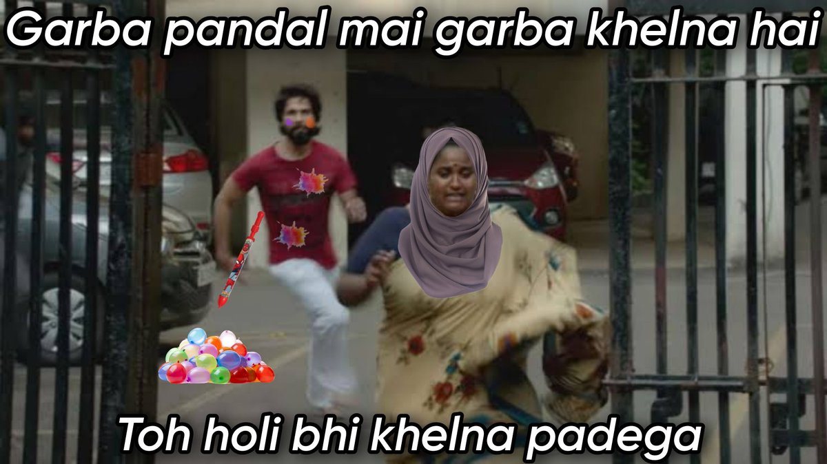 chad_infi's tweet photo. Why only garba play holi too https://t.co/y3uMfFmPJf