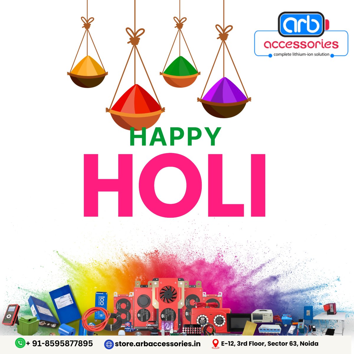 🌈✨ Happy Holi from ARB Accessories Pvt. Ltd. ✨🌈

May this vibrant festival of colors fill your life with joy, prosperity, and endless success. As we celebrate the spirit of 

store.arbaccessories.in

#HolikaDahan #ARBAccessories #Holi #PositiveEnergy #PoweringTheFuture