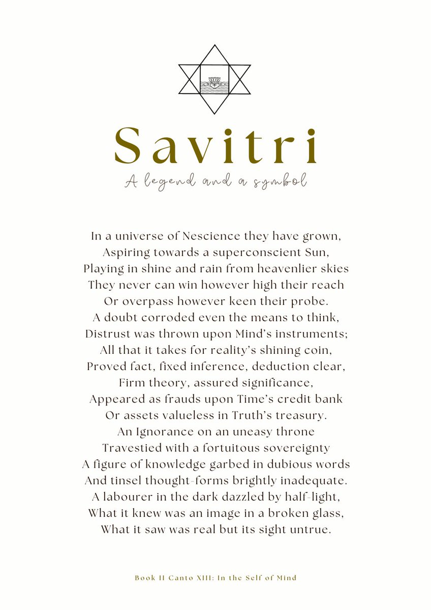 Daily Verses from Savitri, Book II Canto XIII: In the Self of Mind

#SriAurobindo #InevitableWord
