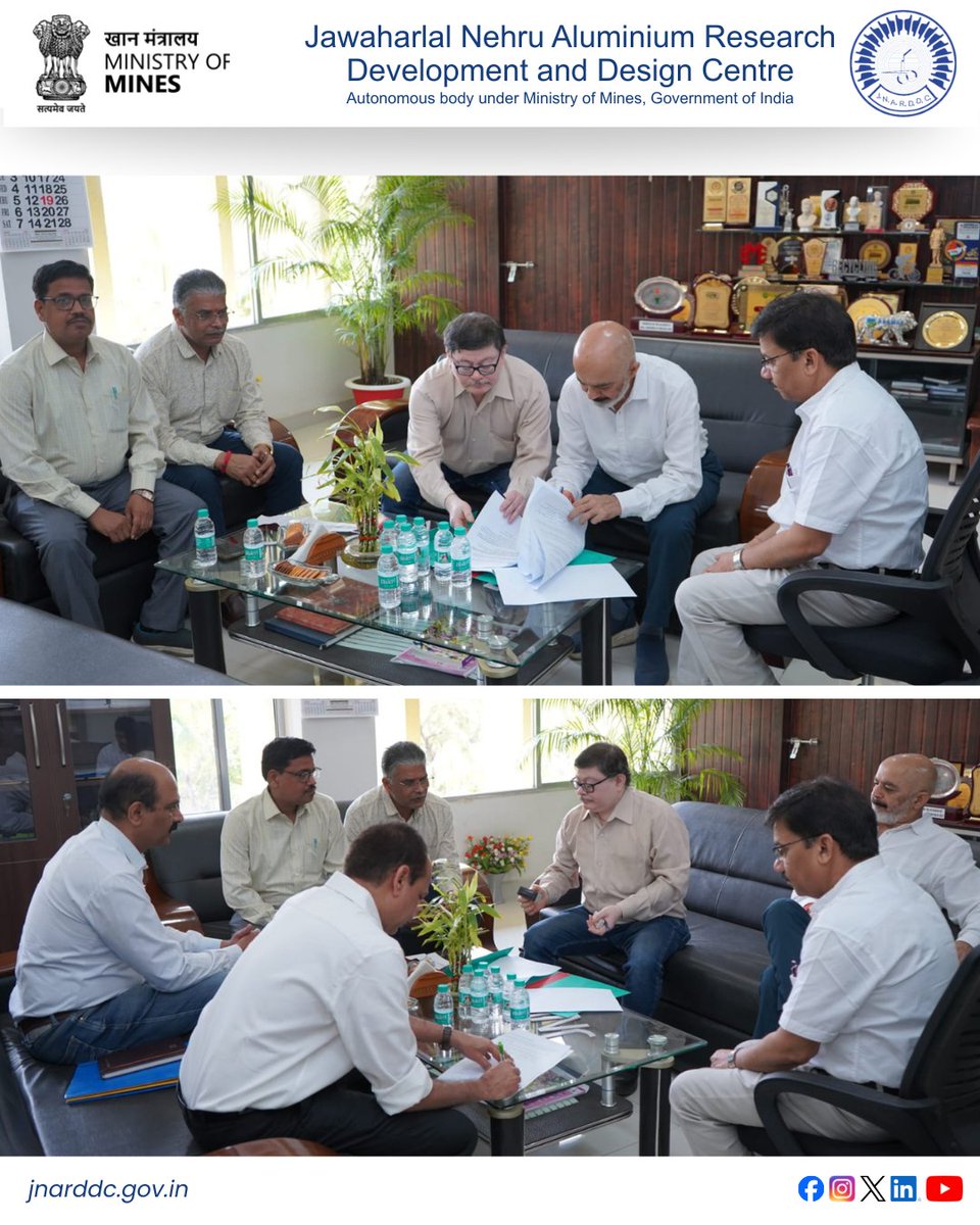 JnarddcMines's tweet photo. ✍️MoU signed between #JNARDDC and Geological Survey of India #GSI Nagpur Region marking a significant milestone in strengthening India’s geochemical mapping and mineral resource assessment capabilities.
Under the MoU, JNARDDC will undertake the characterization and analysis of approximately 16,000 soil and sediment samples generated as part of GSI’s ongoing national geochemical mapping initiatives. As a state of art laboratory accredited by NABL, JNARDDC will ensure high-quality, reliable, and time-bound analytical results, adhering to stringent national and international testing standards.
The collaboration is expected to play a crucial role in supporting GSI’s broader national objectives under the geochemical mapping programme by providing scientifically robust data for mineral exploration, resource assessment, and informed decision-making. Accurate characterization of soil and sediments will help identify geochemical anomalies, enhance understanding of mineral distribution, and strengthen India’s strategic resource planning.
The MoU was signed by Dr. A. Agnihotri, Director, JNARDDC, and Dr. U. Singh, HoD (Analytical), JNARDDC, along with senior officials Dr. Asim Sagar Datta, Director (Chemistry), Kshiroda Kumar Mohapatra, Director (Chemistry), Dr. Shailendra Chandrawanshi, Director (Chemistry) from GSI.

@MinesMinIndia  @kishanreddybjp  @satishdubeyy  @GeologyIndia  

#JNARDDC #GSI #GeochemicalMapping #MineralExploration #CriticalMinerals #ScientificExcellence #NABLAccredited #ResearchCollaboration #StrategicResources #AtmanirbharBharat #ScienceForNation