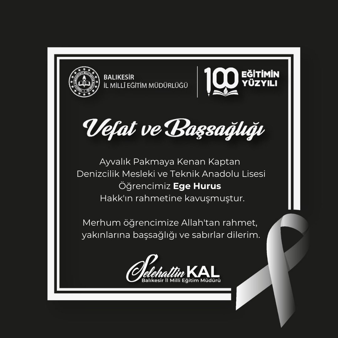 balikesirmem's tweet photo. #TaziyeMesajı

@tcmeb @Yusuf__Tekin https://t.co/2tVGvfZaHd