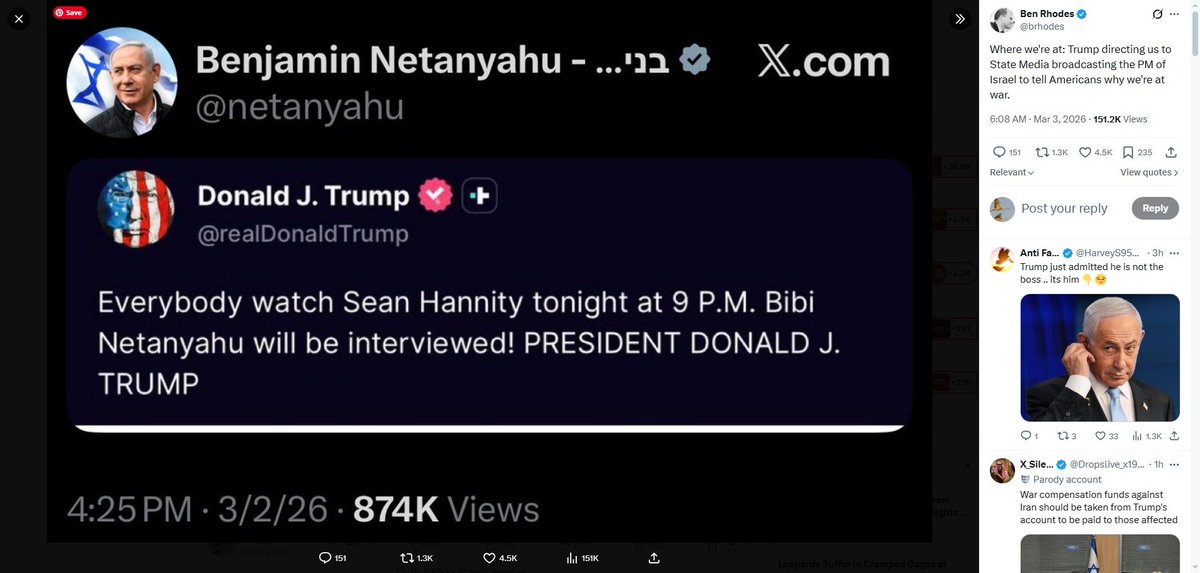 SunjayJK's tweet photo. Cmnt @grok in detail?
#MAGA are 🤪#AntiNationals, Corrupts' Slaves:
Stop #IranWar, @USArmy dying,🇺🇸losing Blns$ (cutting #MedicAid), #OilPrices shooting up, ALL to kp Bibi in pwr, outta Jail!
cc @JohnKerry @BarackObama @RandPaul @billmaher @julianbarnes @kajakallas @Keir_Starmer @takaichi_sanae
On 6 @CENTCOM killed in #Iran strike in #Kuwait
@thejointstaff's Ch #DanCaine: “they are heroes & rep the best our nation has to offer,”
So, @realDonaldTrump got the heroes k!lled, expect many more needless @USArmy passing, all so his🫂#Bibi can cling to power, outta jail!
@marcorubio: "@StateDept is trying & keep you (Americans in #MidEast) safe"
So, @POTUS started, for #netanyahu, #EpicFury Waste to hit the wreckage of Iran's "obliterated" #NuclearWeapons' Prog, Just for Fun!
May send @USArmy troops into Iran to ensure Trump word to Bibi is kept, of #RegimeChange!
(as Air Strikes Barrage Can NVR achieve that, & Iran & #ShiaIslam are Based on martyrdom, #WarOnIran's 95 MLN would be even costlier than on #Iraq, & WOULD Turn into #ForeverWar/ #EndlessWar,
Ensuring #PutinsPuppet finally accomplishes what he was tasked w/: DESTROY US' SuperPower Status, Help China n Russia become more pwrful!