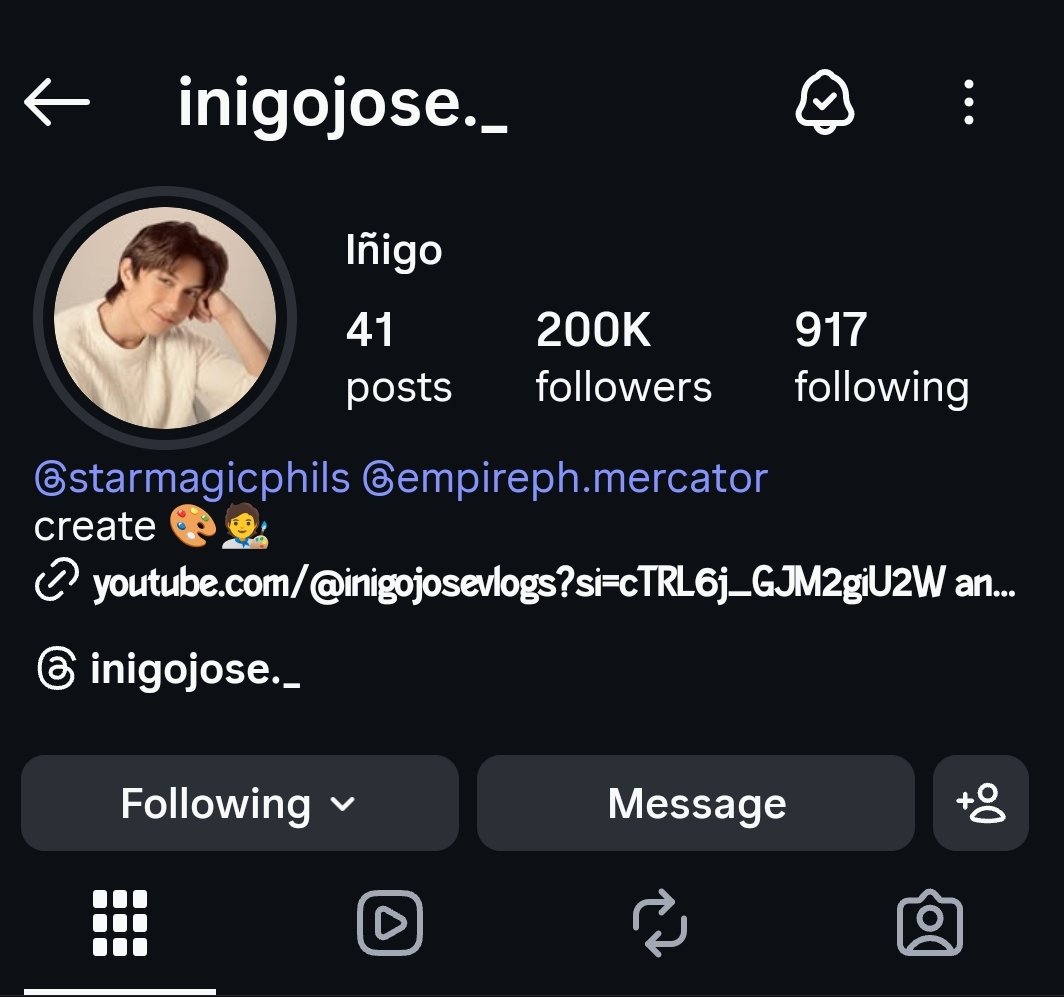 And now he has reached 200k followers on IG. 🥳💫

#InigoJose