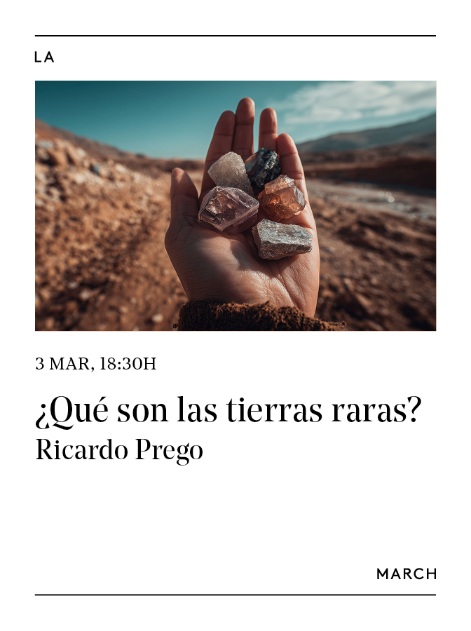 🕡 Hoy a las 18:30

🧪Conferencia con Ricardo Prego, profesor de investigación del <a href="/CSIC/">CSIC</a>, que contará qué son las tierras, para qué se utilizan y por qué son clave en la tecnología, la energía y la geopolítica actuales.

📺Síguelo en directo + march.es/es/madrid/conf…