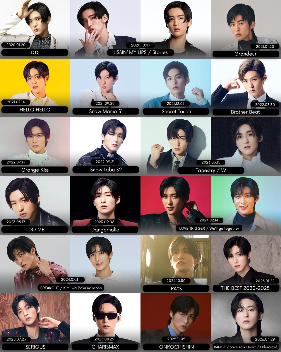 目黒蓮 ☆ meguro ren's concept photos in snow man's discography