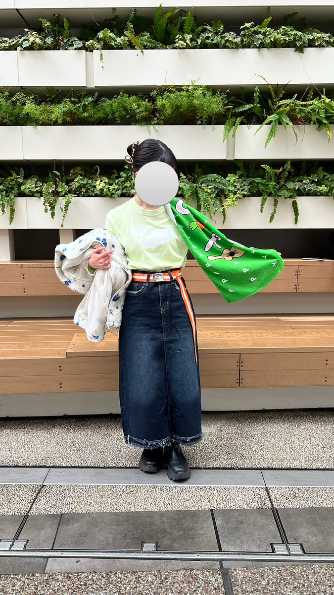 ドルアパのベルトと合わせてβカロテン意識🥕🥕ロンTｶﾜﾖ~~~