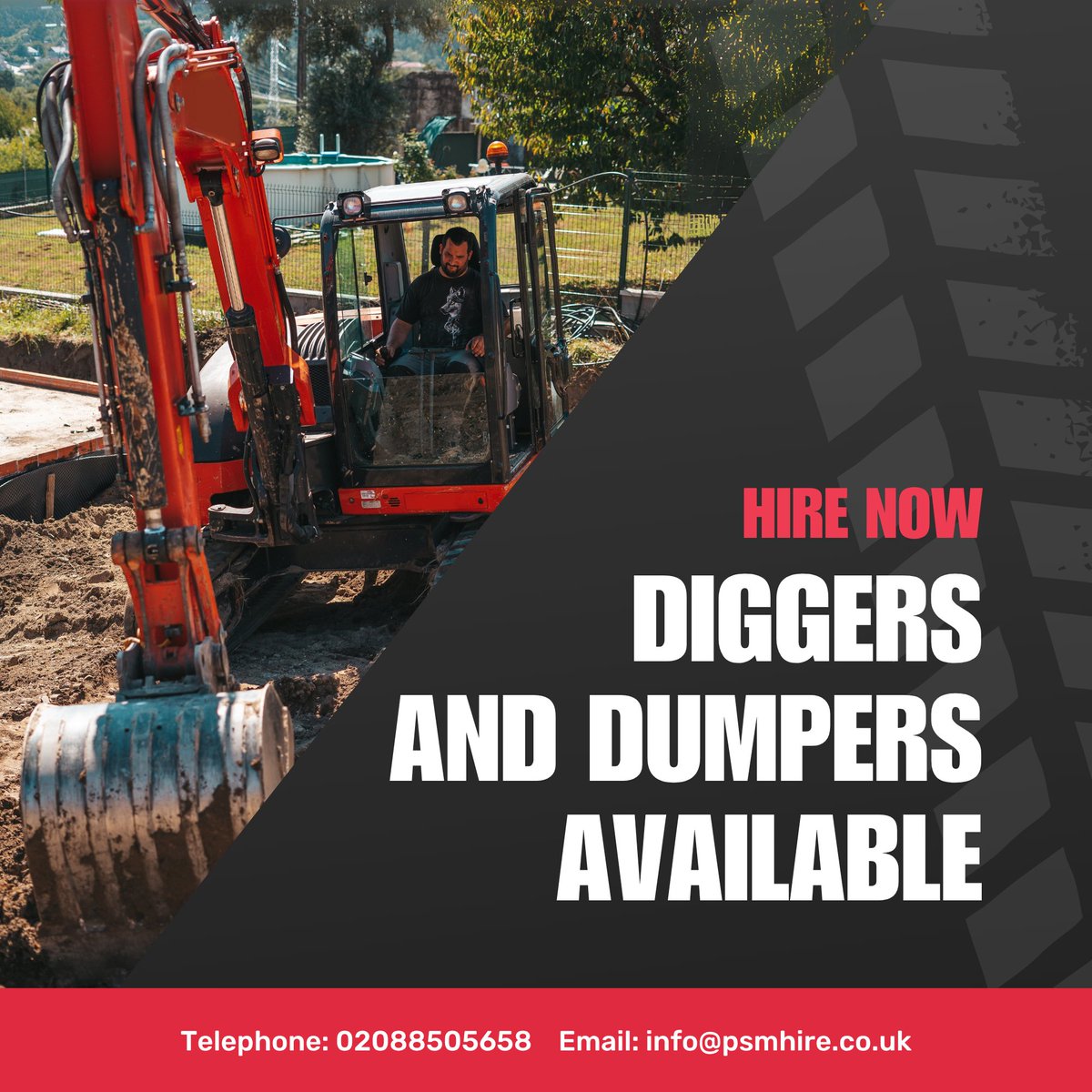 PSMHire's tweet photo. Discover our diverse fleet of dumpers and excavators for hire! 

From mini diggers to powerful dumpers, we have the perfect match for your project. 

🚜 Let’s get digging! 🚧

Explore now:  
https://t.co/rIbrn5mOf9  

#PSMHire https://t.co/Ozy1ssUC86