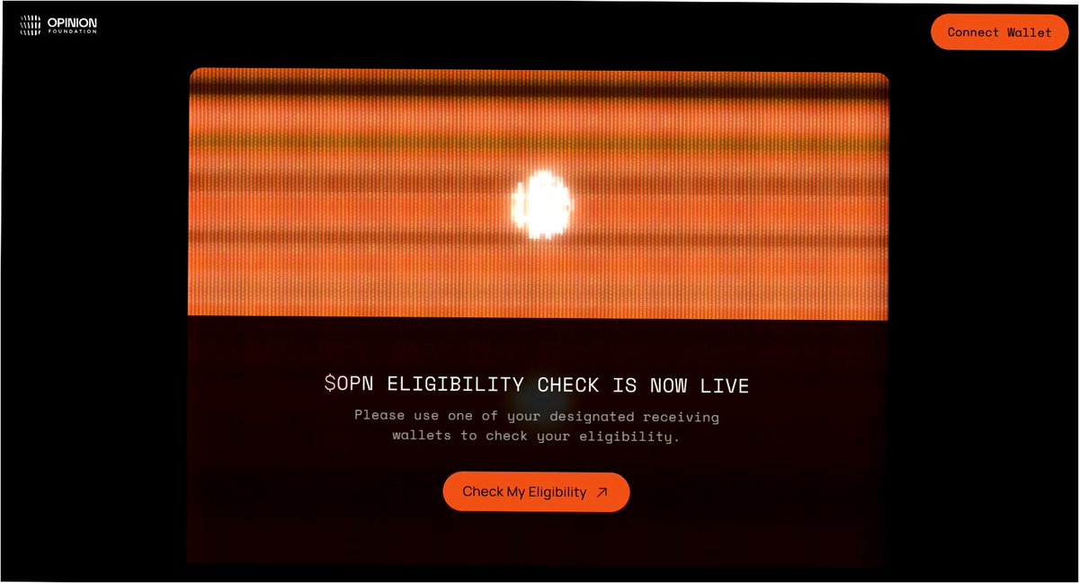 reefqee_'s tweet image. 🪂💥 HUGE $OPN AIRDROP CHECKER OPENED — ARE YOU ELIGIBLE?

Opinion officially released the Season 1 airdrop checker 👇

🔗 opinion-foundation.com/claim

What to do:
• Connect your Web3 wallet
• Check eligibility
• Wait for claim after TGE
Don’t sleep on this one 👀