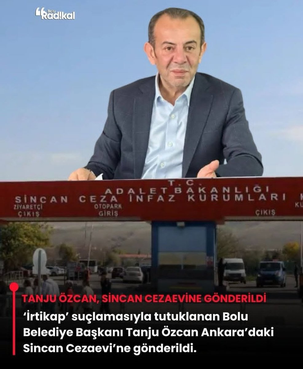 Haksız ve hukuksuz şekilde tutuklanan müvekkilim Tanju Özcan'ın gece 2 saat bekletildikten sonra sanki BOLU'DA CEZAEVİ YOKMUŞ GİBİ Ankara, Sincan Cezaevi'ne gönderilmesi savunma hakkına darbedir.