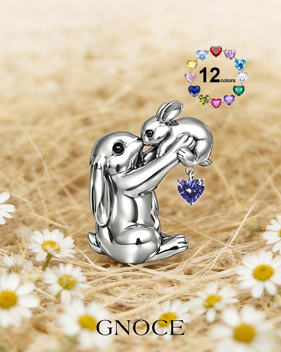 Gnoceofficial's tweet image. Mommy &amp;amp; Baby Rabbit Sharing a Sweet Moment 🐇
Shop here: gnoce.cc/3Pb9udU 
#gnoce #jewelry #charmbracelet