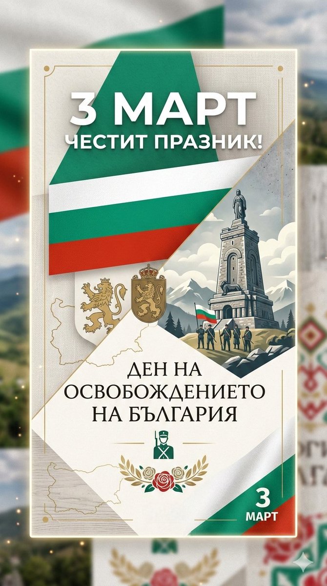hrisnedeva's tweet photo. Честит празник! 🇧🇬 Поклон пред героите, дали живота си за свободата на Родината! https://t.co/Rc6H4g8fL8