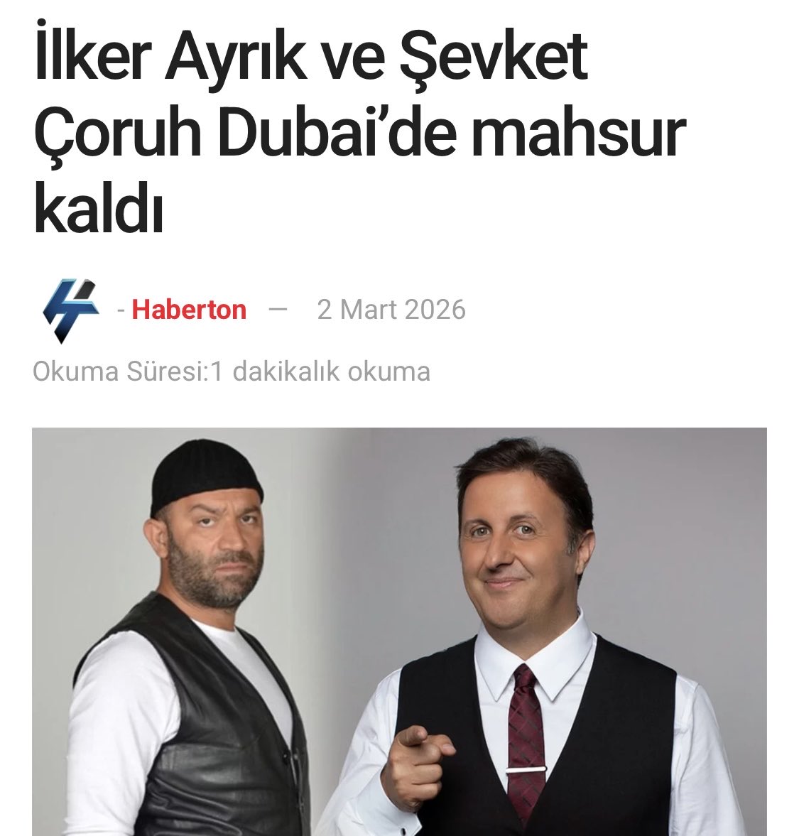 Zamanında millete “Yallah Arabistan’a” diye ayar vermeye çalışan Şevket Çoruh, Arap diyarlarında mahsur kalmış.

Çoruh’un vaziyeti görünce hayatı başörtüsüyle mücadeleyle geçip ölmeden önce baş örtüsü takmak zorunda kalan bir kadının durunu aklıma geldi.