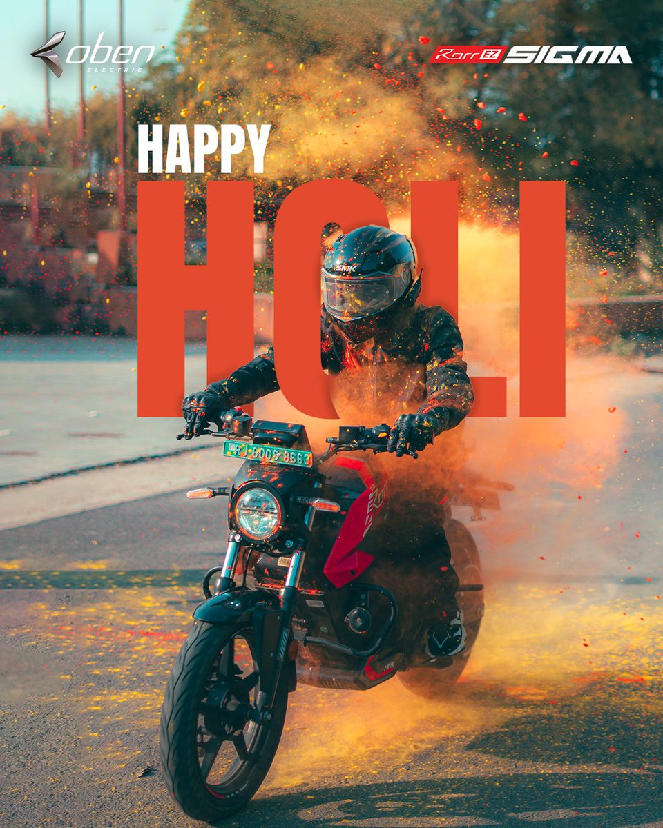 ObenElectric's tweet photo. Color in the air. Bold on the road.
Happy Holi!

#TheBoldElectric #RorrEZ #RorrEZSigma #ObenElectric #HappyHoli https://t.co/zFf11yv3vd