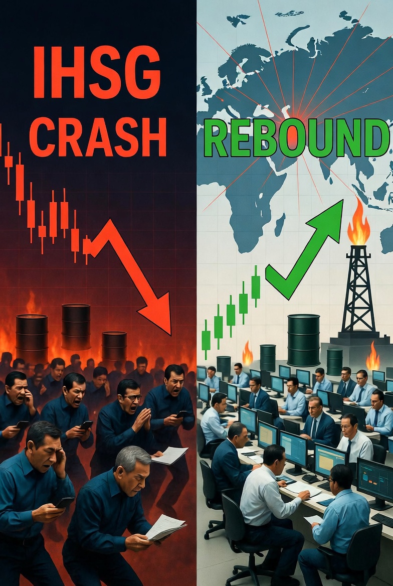 Kemarin IHSG ambruk **2,65-2,66%** (-218 poin) tutup di **8.016,83** gara-gara konflik Timur Tengah memanas, minyak meledak, dan risk-off global.  
Hari ini (Selasa 3/3/2026), sesi 1 pagi langsung **rebound** keren! Pembukaan menguat sekitar **0,54-0,76%** (+43 hingga +61 poin),