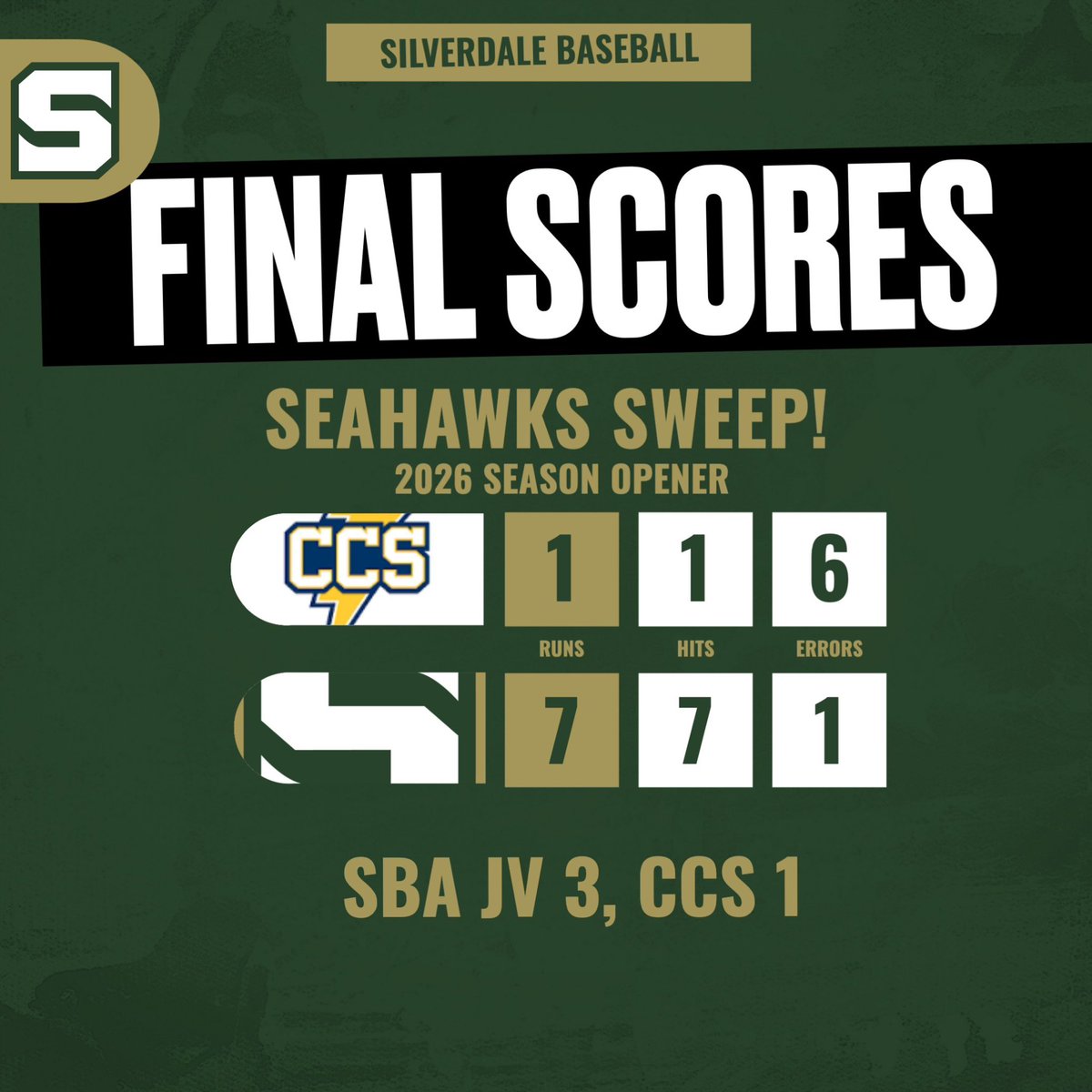 SBA Seahawk Baseball tweet media