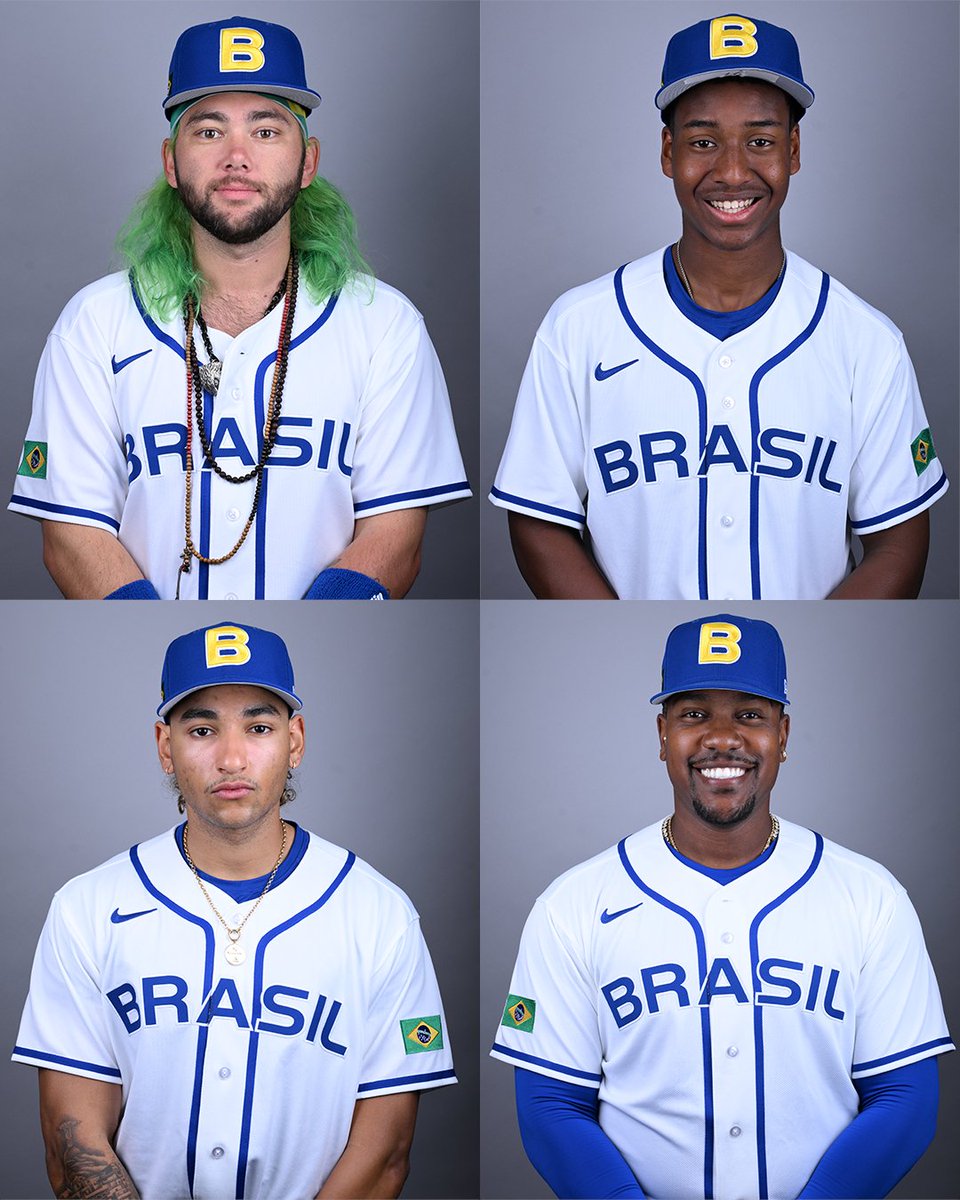 WBCBaseball's tweet image. Team Brazil is back at the #WorldBaseballClassic for the first time since 2013!

• Dante Bichette Jr.
• Joseph Contreras
• Lucas Ramirez
• Thyago Vieira