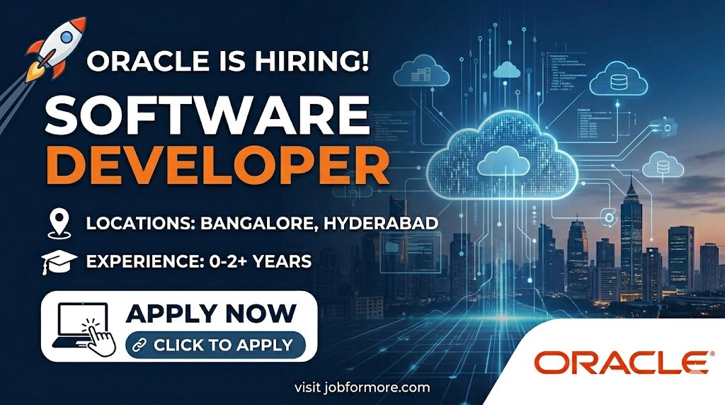 jobformore's tweet image. 🚀 Software Developer at Oracle Bangalore/Hyderabad hiring!
🧑‍💻 0–2+ YOE | BE/BTech

🛠 Java, Python, SQL, Oracle DB, cloud APIs
💰 INR 8–15 LPA

#SoftwareDeveloper #OracleJobs #BangaloreJobs #HyderabadJobs #Java #Jobformore

Apply: jobformore.com/jobs/oracle-hi…