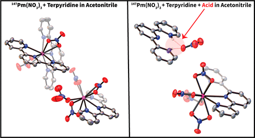 bhkenlo's tweet image. Structural Analysis of Curium, Promethium, and Early Lanthanides Using 2,2′:6′,2″-Terpyridine in the Presence of Acid | Inorganic Chemistry pubs.acs.org/doi/10.1021/ac… Gaiser, White, and co-workers @InorgChem #curium #promethium #lanthanides #tpy #acid