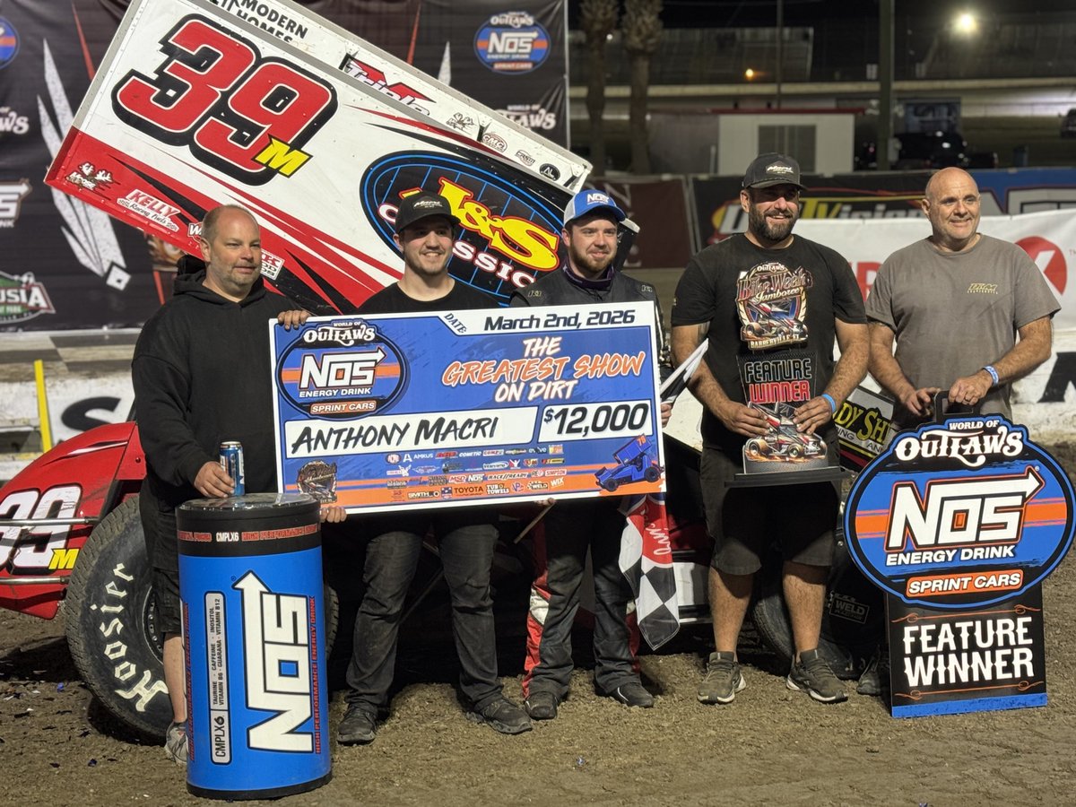 WorldofOutlaws's tweet photo. Pennsylvania, Ohio, Florida, doesn’t matter where this @Macri39M crew goes.

They just win 🏆 https://t.co/1hVrKpyCyt