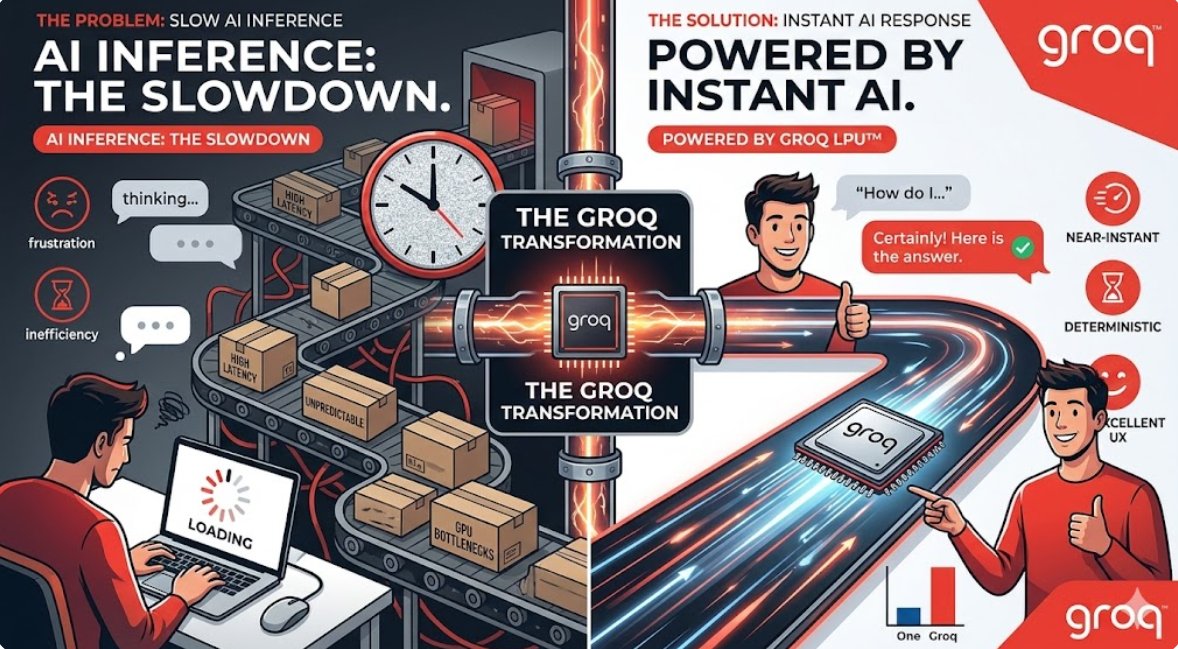 KnoxSima48151's tweet photo. "Problem: GPU latency makes real-time AI impossible
Nicole Junkermann's answer? Back the team solving it. Solution: LPU architecture delivers 10x faster inference at 500 tokens/sec
#Groq #LatencyProblem #SpeedSolution #NicoleJunkermann" https://t.co/egFLAFwiuc