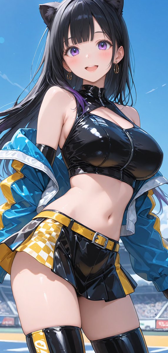 にゃんこレースクイーンだよ～✨ これで午後もがんばれそうかなっ