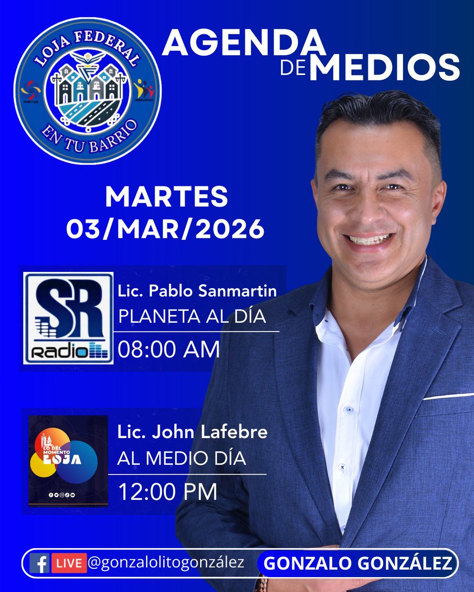 litogonzalez13's tweet photo. MAÑANA: PALABRAS CLARAS PARA MI GENTE 📢

​Estaré en SR Radio para hablar con el corazón y en LDM para responder con firmeza.

El convenio con el Dr. Mohamed Ali es una realidad que nadie puede frenar.

​BECAS, SALUD Y EMPRENDIMIENTO
ya están aquí. 🇪🇨🤝🇸🇦

​¡Conéctate y defiende https://t.co/LhIAgei5vY