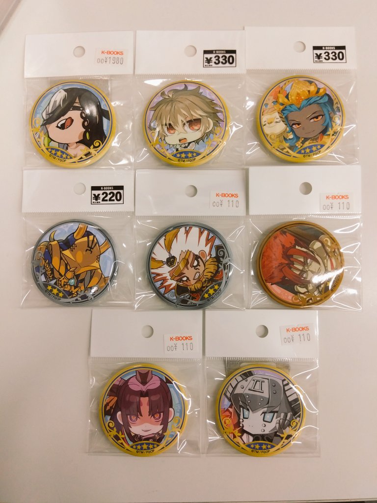 入荷情報】 FGO 最終再臨展 デフォルメ缶バッジ 入荷しました