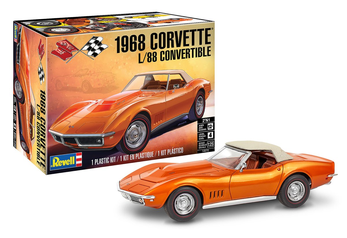 輸入新製品（アメリカレベル社）】 1:25プラモデル 「68 コルベット L