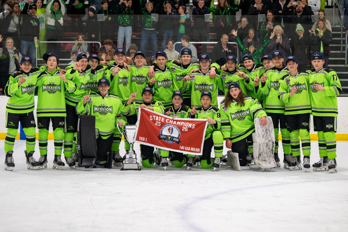 ChicagoMission's tweet photo. 📷 STATE CHAMPS! 📷
Congratulations to our Chicago Mission Boys 14U 2011’s on winning the 2026 State Championship! Your passion, teamwork, and grit all season led to an incredible accomplishment — so proud of this team and their hard-earned title! 📷📷📷
https://t.co/z9ZJBEEujI
#ChicagoMission #MissionHockey #StateChamps #ChampionshipMindset #ChicagoMissionBoys14U