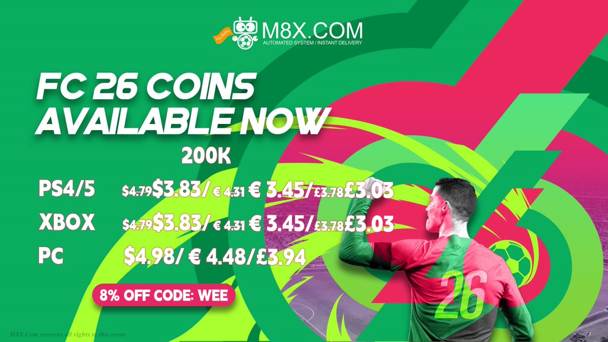 M8X.COM (formerly FIFACOIN.com) - FUT Coins Store tweet media