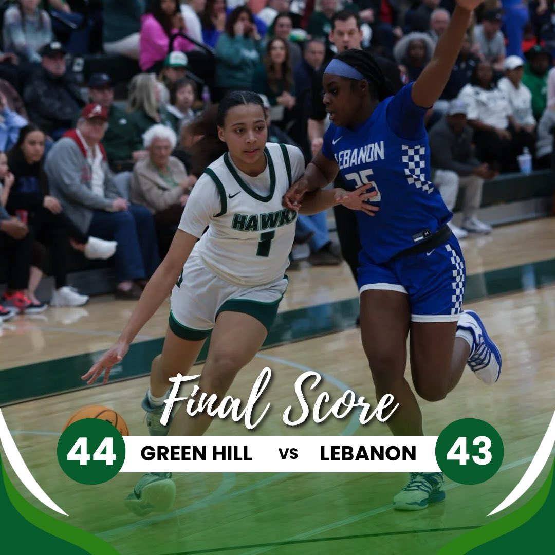 ‼️NOT DONE DANCING YET‼️

<a href="/GreenHillWBB/">Green Hill Lady Hawks</a> is headed to the Region 4-4A Championship after KT Tolbert’s game-winning basket  following a steal with 6 seconds left.

McKenna Solomon - 9
McKinlee Parker - 9
KT Tolbert - 8

Lady Hawks host Mt. Juliet Wednesday night at 7 PM.