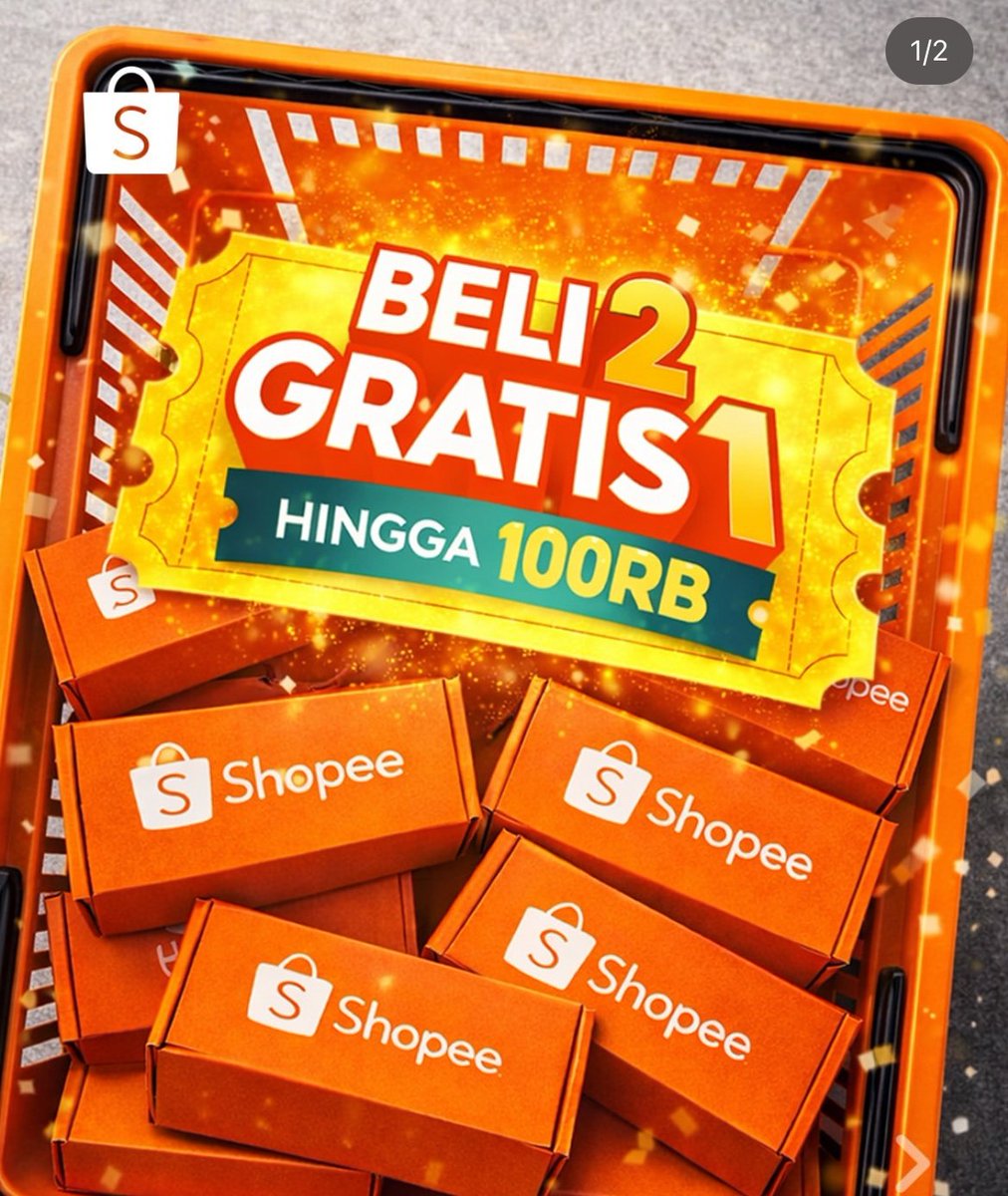 Gak asyik ahh kalo dapet promo sendirian. Ayo barengan stand by jam 8 malem nanti, kita serbu promo Beli 2 Gratis 1 di Shopee Big Ramadan Sale! #ShopeePromoPuncakHariIni