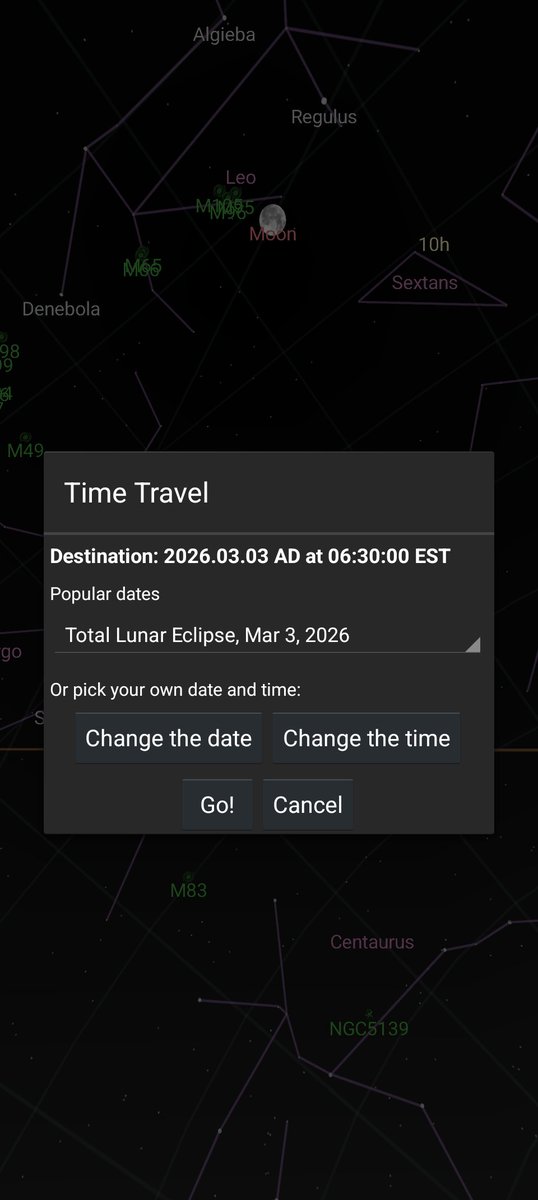skymapdevs's tweet photo. You shouldn't need Sky Map to find the moon...but don't want to get up?  Sky Map can help you 'time travel' there... https://t.co/JibBEHFZSu