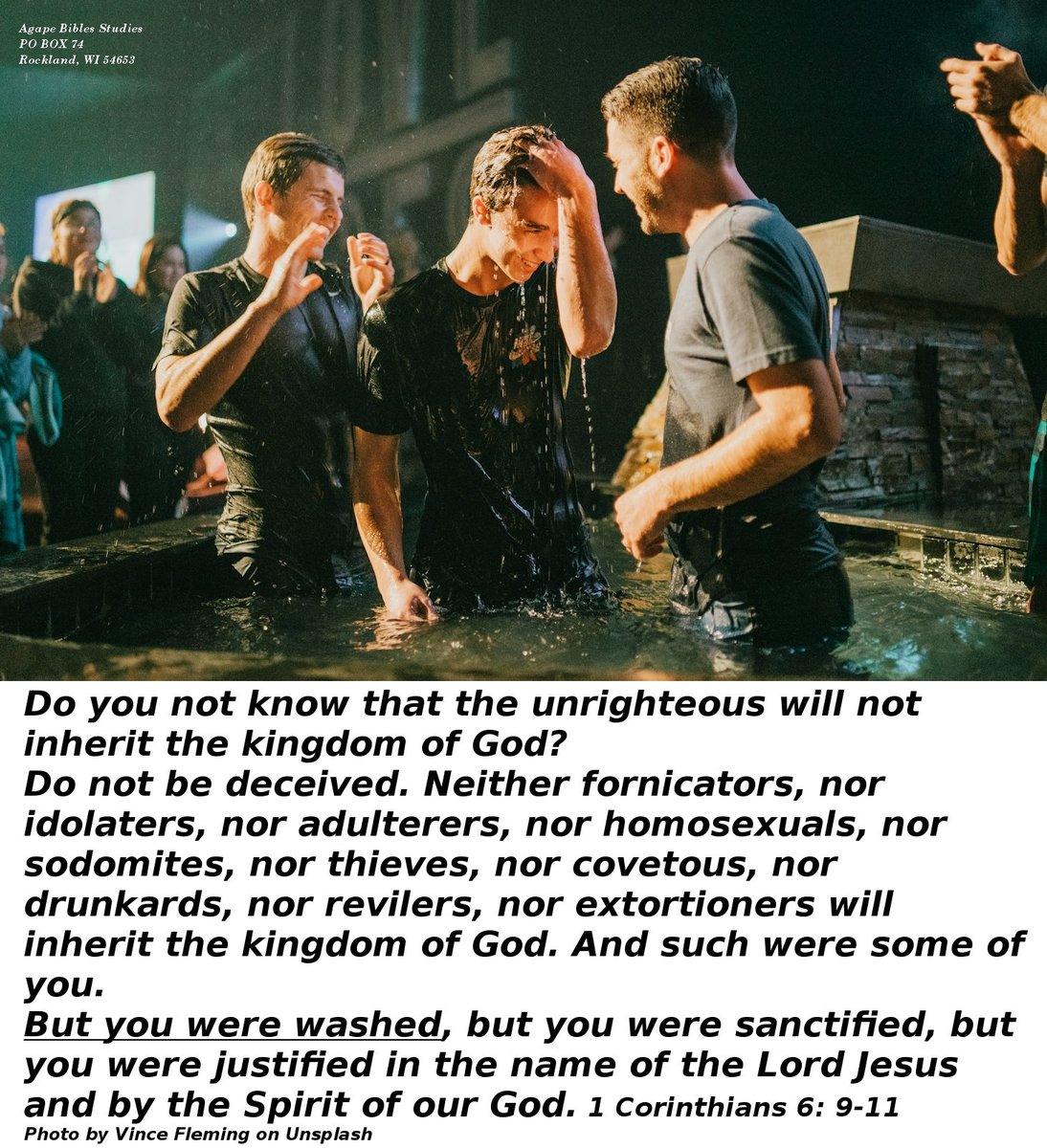 Even thought you used to be a homosexual (or any other sin) you were washed and are not that way anymore!