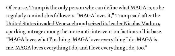 aidnmclaughlin's tweet photo. Trump once again: MAGA is whatever I say it is https://t.co/Ky3QJUzofQ