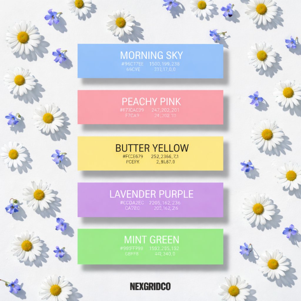 Spring Color Rgb Code soft spring color palette with hex codes for designers