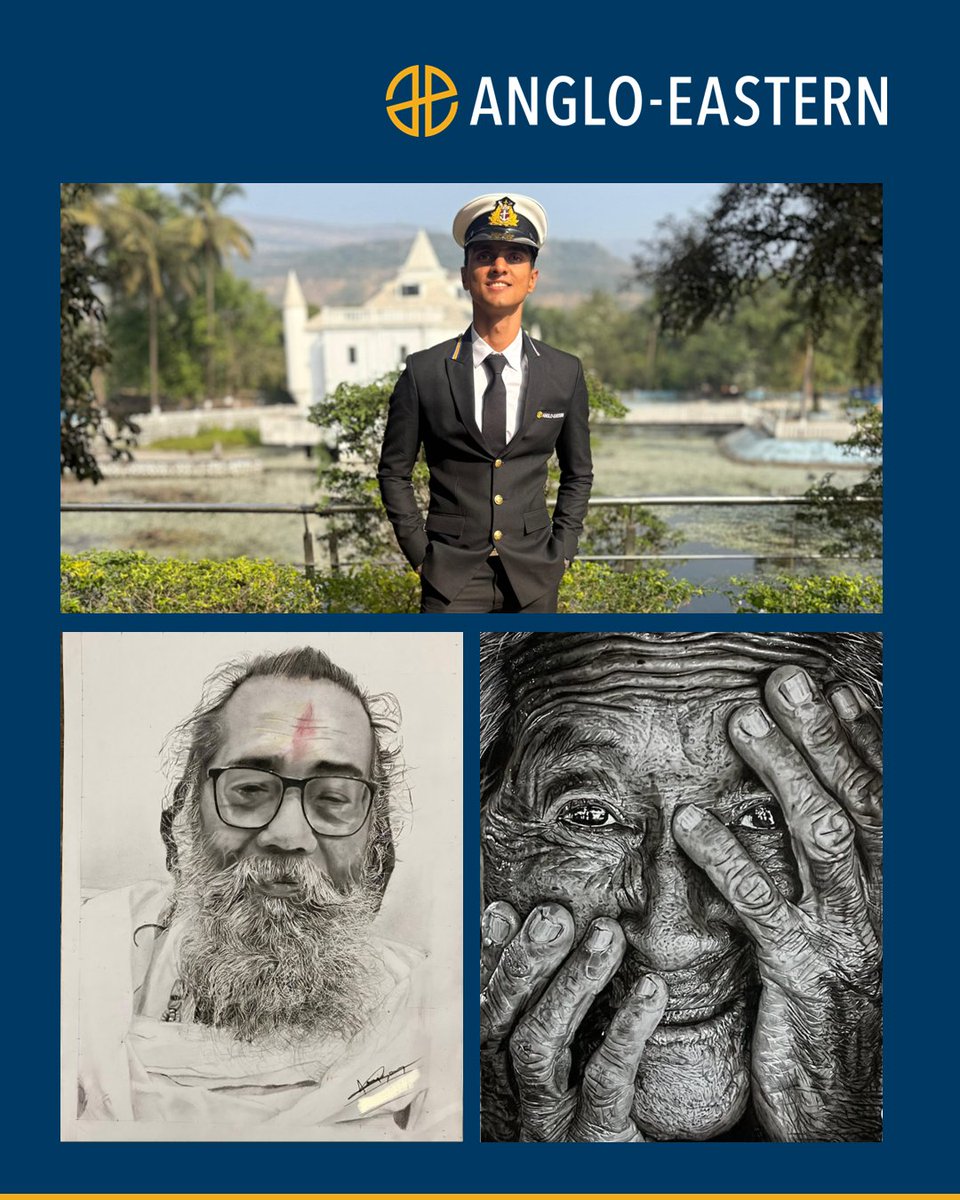 angloeasterngrp's tweet photo. As Arjun Garg begins his seafaring journey as an Engine Cadet on Anglo‑Eastern’s fleet, he carries a long‑held passion for realistic sketching. His art is a reminder of the importance of continuously nurturing both professional skillsets and the passions that drive our people. https://t.co/go39VqyFdI