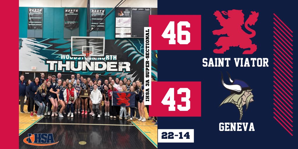 ViatorGBB's tweet image. #LionsWIN #GoingToSTATE #IHSA #GoLions

Bella Gounaris 15 pts, 3 rebs, 2 assts, 1 stl
Ava Garcia 10 pts, 15 rebs, 2 stls
Evelyn Hill 8 pts, 2 rebs, 1 asst, 1 blk