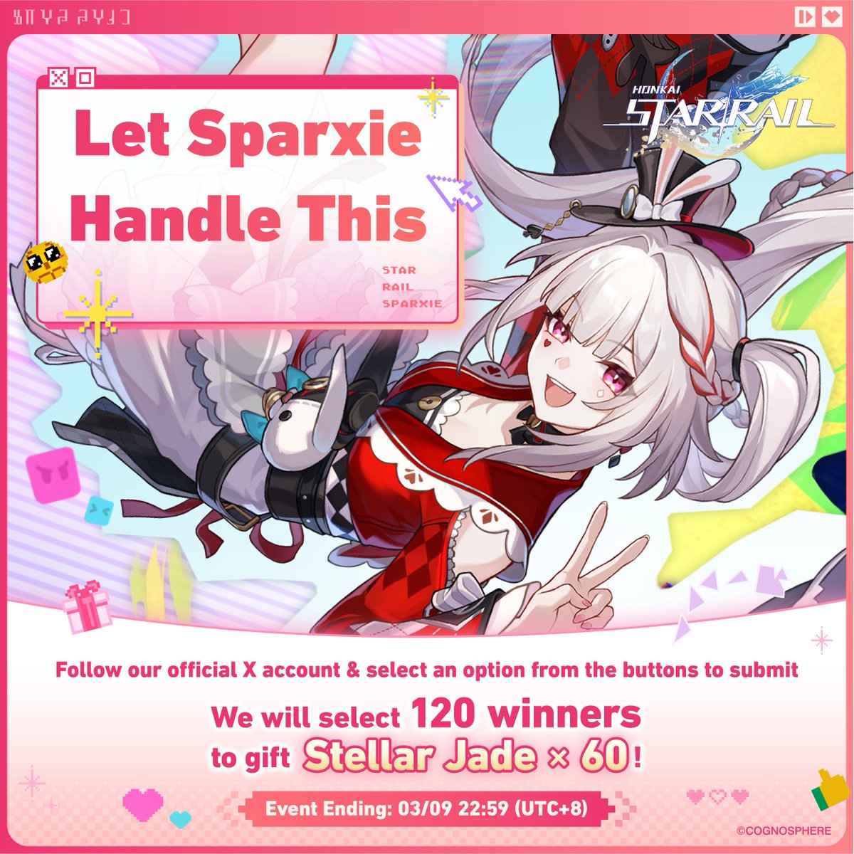 honkaistarrail's tweet photo. Let Sparxie Handle This! 💡

Planarcadia's Su~per Popular Streamer
Come join our strategy meeting for Sparxie's livestream project! Hurry!
Follow &amp; select the project you most want to see from the buttons below,

You'll receive a message from Sparxie immediately after submission